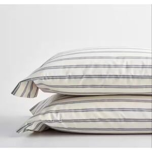 New Company Store Navy Ticking Stripe, Yarn Dyed, Standard Pillowcase (Set of 2)